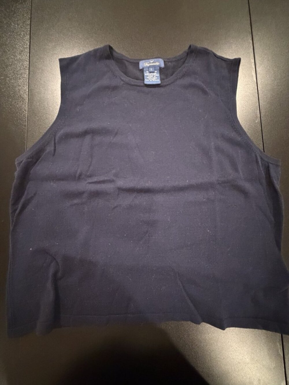 Faconable Woman's Sleeveless Top Navy Sz L